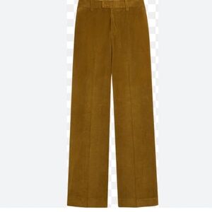 Suistudio x Vanessa Hudgens Gold Wide Leg Corduroy Eliza Trousers